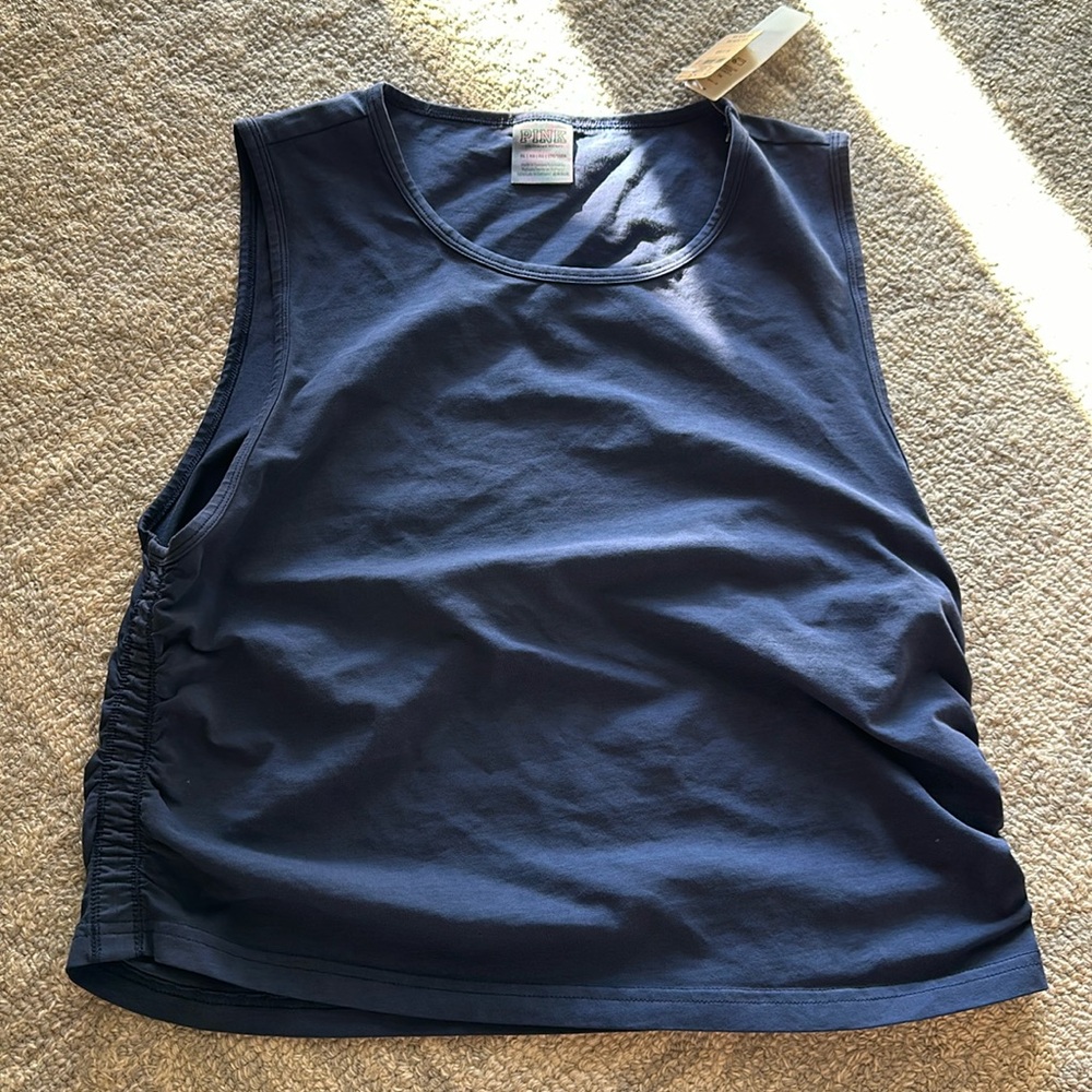 BRAND NEW 🤍 PINK Victoria’s Secret Cotton Ruched Crop Tank Top